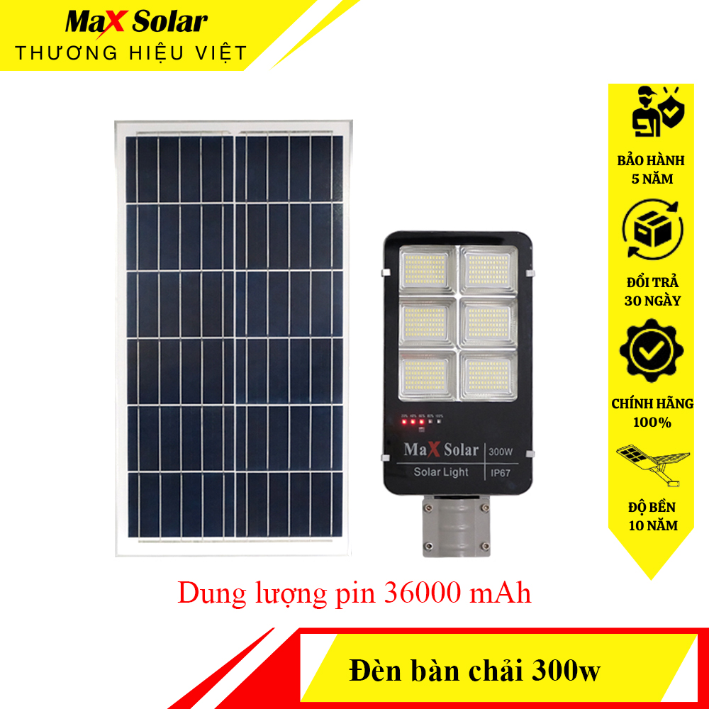 Đèn Đường Năng Lượng Mặt Trời 300w  MaxSolar