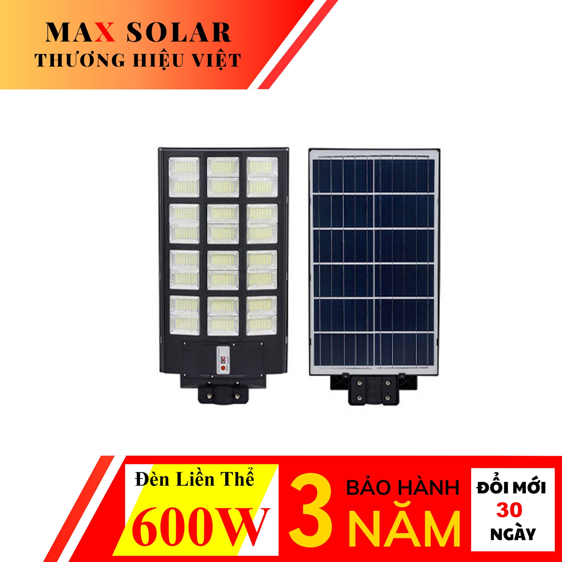 Đèn Đường Liền Thể Năng Lượng Mặt Trời 600W Max solar