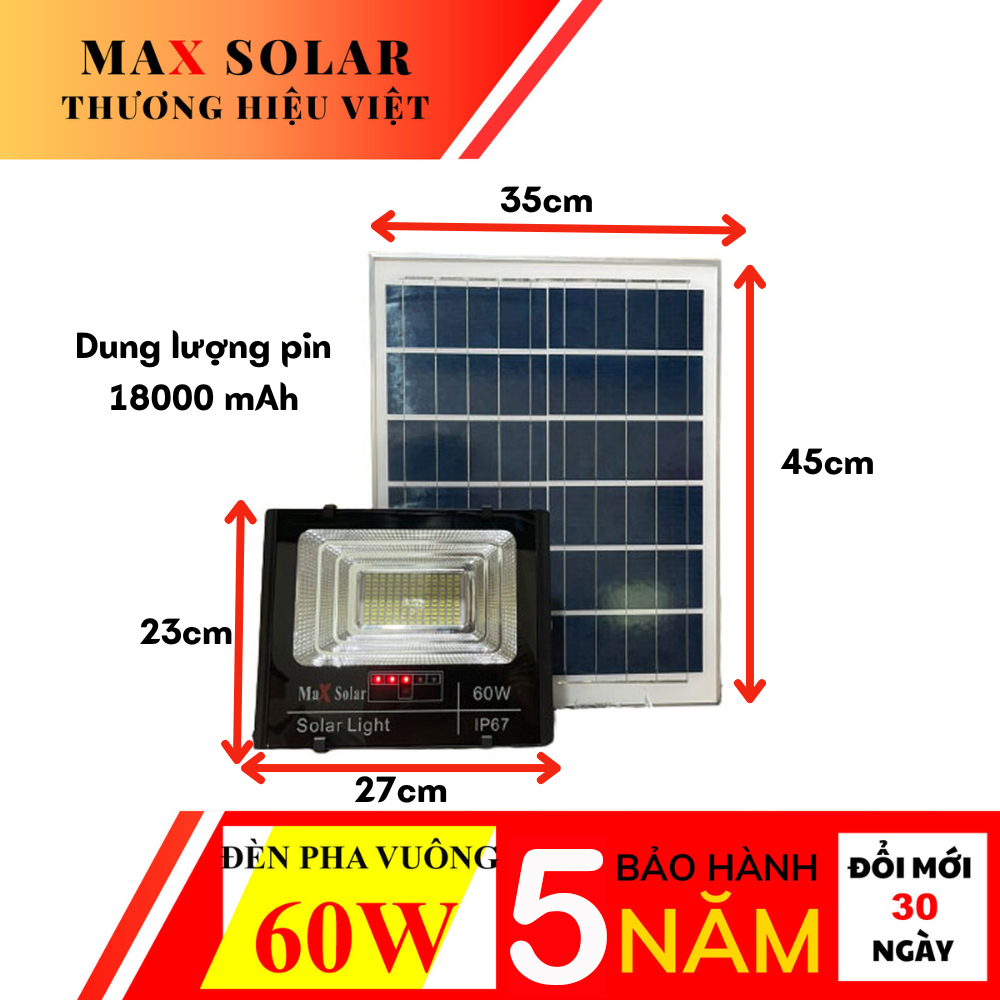 Đèn Pha 60w Max Solar