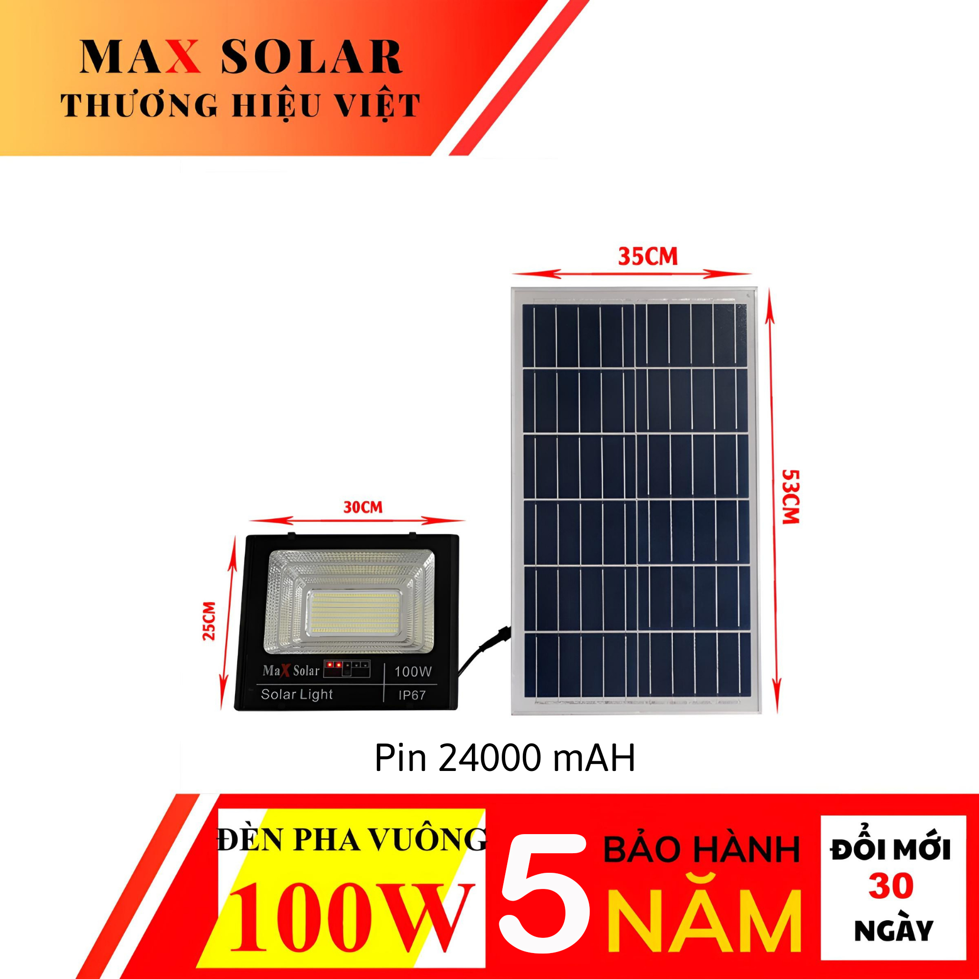 Đèn Pha 100w Max Solar